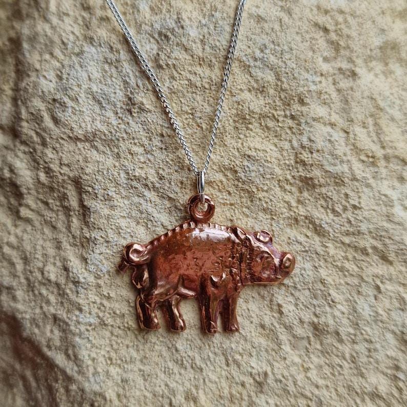Richard III Bosworth White Boar Pendant, Sterling Silver, Copper Or Bronze Necklace, Handmade in Leicestershire, Historical Jewellery