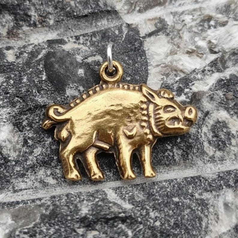 Richard III Bosworth White Boar Pendant, Sterling Silver, Copper Or Bronze Necklace, Handmade in Leicestershire, Historical Jewellery