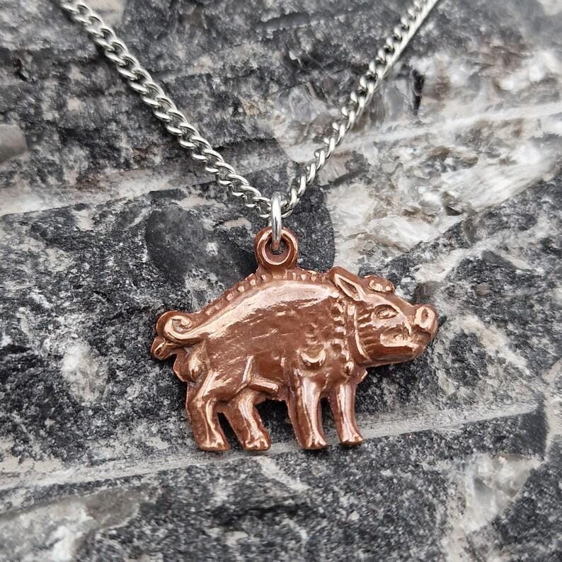 Richard III Bosworth White Boar Pendant, Sterling Silver, Copper Or Bronze Necklace, Handmade in Leicestershire, Historical Jewellery