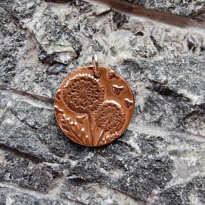 Sterling Silver, Copper Or Bronze Dandelion Clock Pendant Necklace | Nature Inspired Garden Jewellery