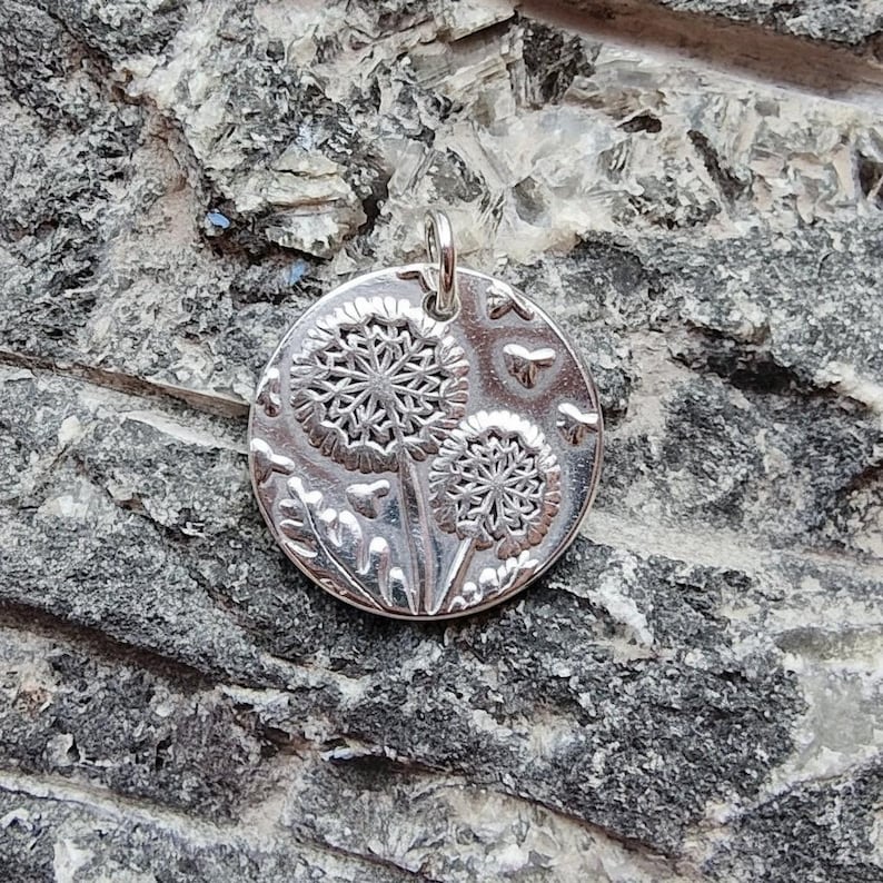 Sterling Silver, Copper Or Bronze Dandelion Clock Pendant Necklace | Nature Inspired Garden Jewellery