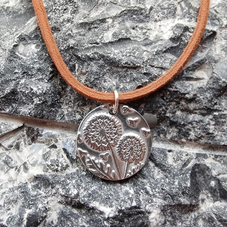 Sterling Silver, Copper Or Bronze Dandelion Clock Pendant Necklace | Nature Inspired Garden Jewellery