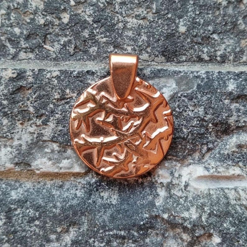 Tangled Thorn Pendant Necklace | Wild Woodland Bramble Medallion | Pure Copper, Solid Bronze, Sterling Silver | Nature Jewellery