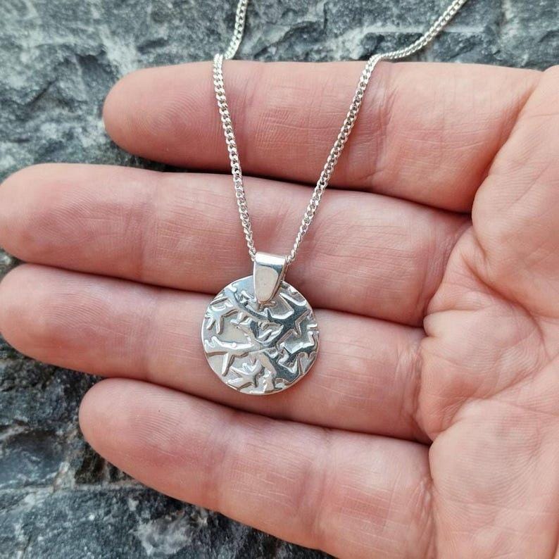 Tangled Thorn Pendant Necklace | Wild Woodland Bramble Medallion | Pure Copper, Solid Bronze, Sterling Silver | Nature Jewellery