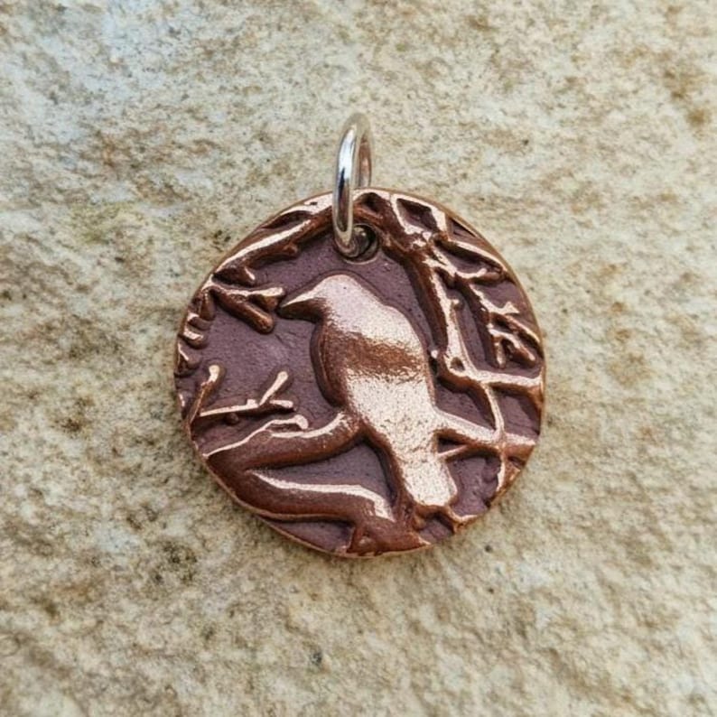 The Nevermore Pendant – Raven in the Branches, Edgar Allan Poe Inspired Copper, Sterling Silver Or Bronze Necklace
