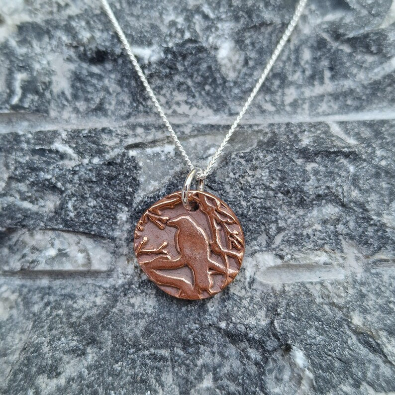 The Nevermore Pendant – Raven in the Branches, Edgar Allan Poe Inspired Copper, Sterling Silver Or Bronze Necklace