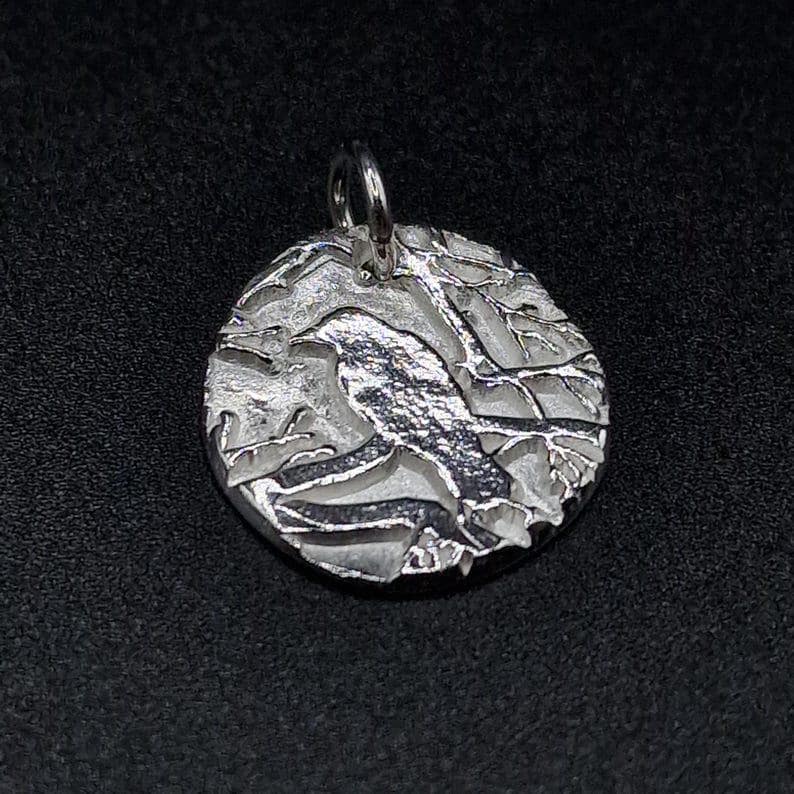 The Nevermore Pendant – Raven in the Branches, Edgar Allan Poe Inspired Copper, Sterling Silver Or Bronze Necklace