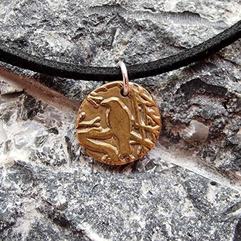 The Nevermore Pendant – Raven in the Branches, Edgar Allan Poe Inspired Copper, Sterling Silver Or Bronze Necklace