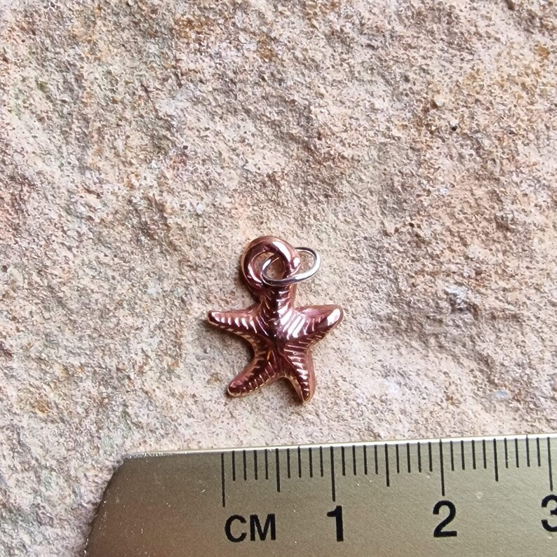 Tiny Starfish Pendant Necklace - Handmade Pure Solid Copper Beach Seaside Jewellery