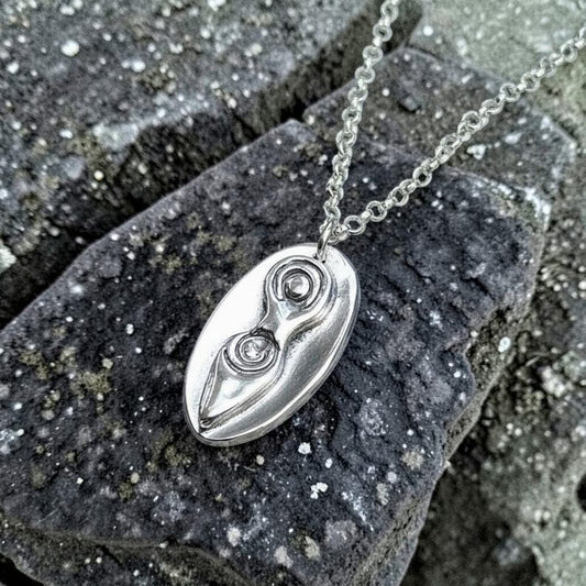 White Boar Forge Fertility Goddess Sterling Silver Pendant – Handmade Sacred Feminine Necklace, Spiritual Jewellery Gift