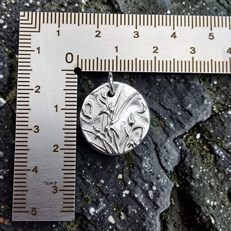 White Boar Forge Moonlit Meadow Sterling Silver Pendant – Handmade Botanical Flower Necklace, Nature-Inspired Jewellery Gift