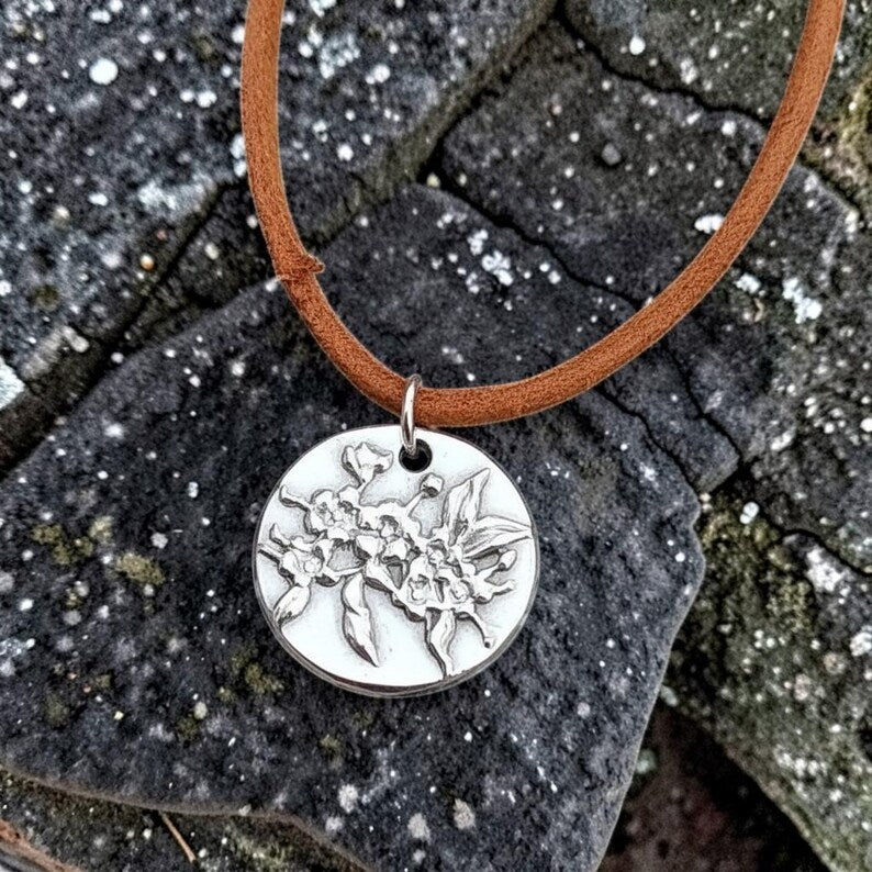 White Boar Forge Botanical Blossom Sterling Silver Pendant – Handmade Botanical Flower Necklace, Nature-Inspired Jewellery Gift