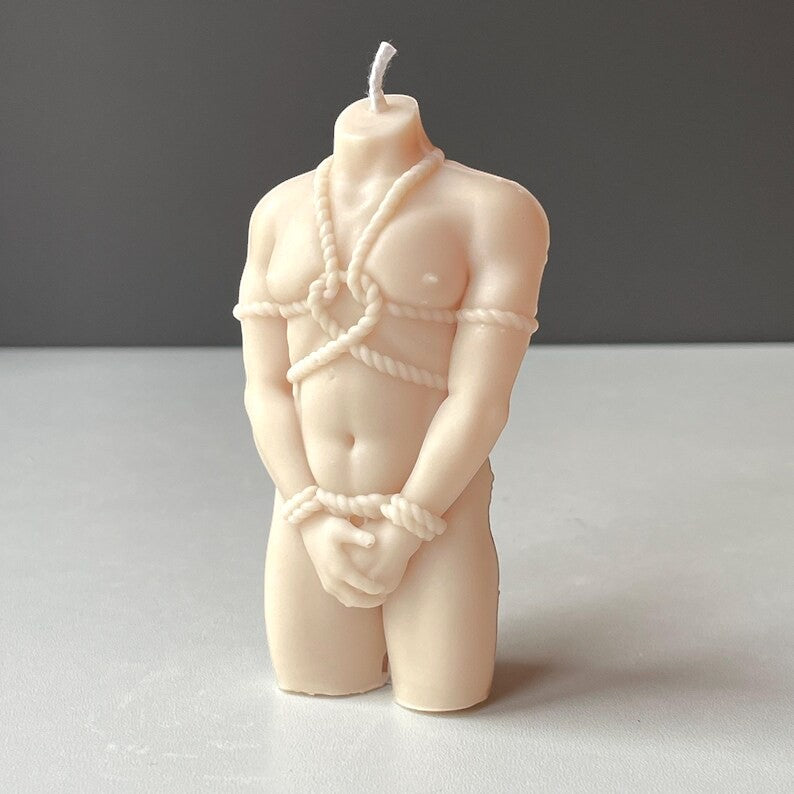 Wax Play Shibari Bondage Black White Velvet Sexy Bondage God / Goddess Melting Body Candle Sensual Gift