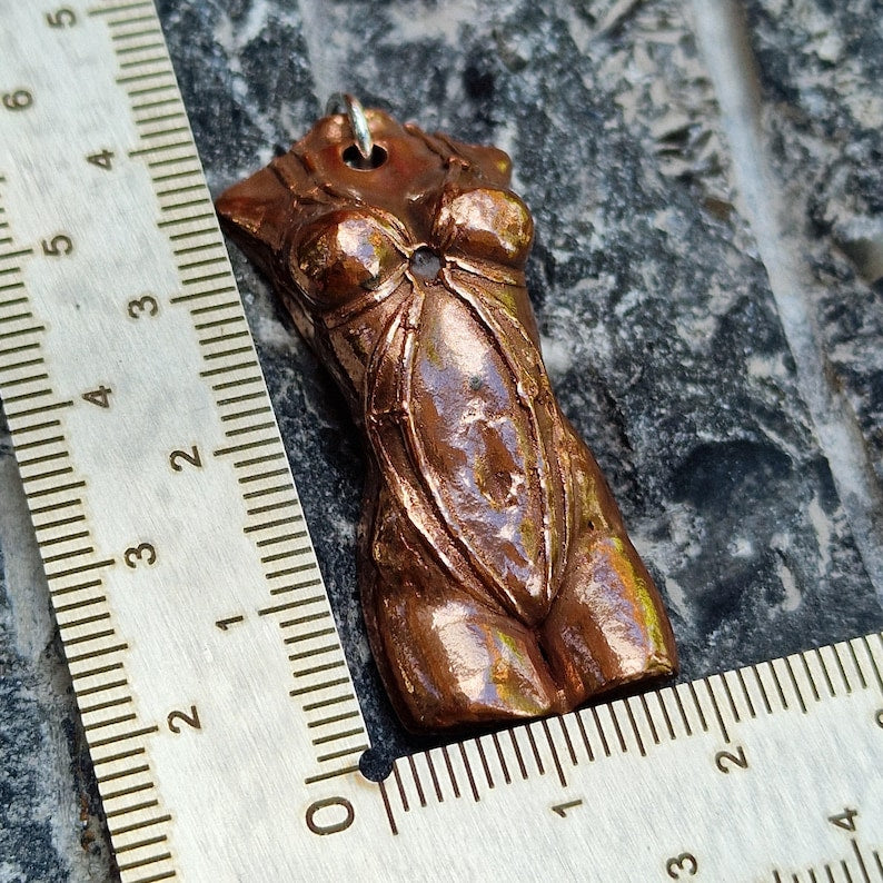 White Boar Forge Shibari Goddess Copper Pendant – Handmade  Necklace with Sterling Silver, Sensual Jewellery Gift