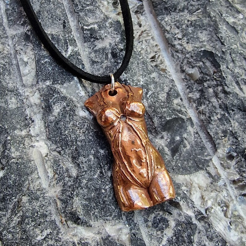 White Boar Forge Shibari Goddess Copper Pendant – Handmade  Necklace with Sterling Silver, Sensual Jewellery Gift