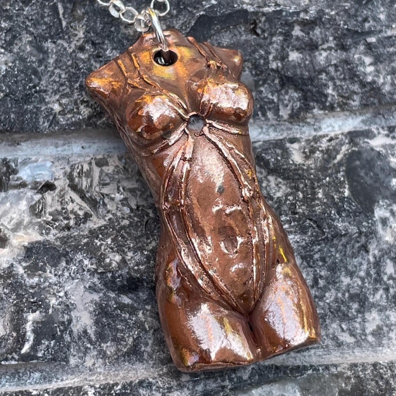 White Boar Forge Shibari Goddess Copper Pendant – Handmade  Necklace with Sterling Silver, Sensual Jewellery Gift
