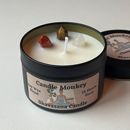 Shavasana Soy Candle – Meditation, Savasana Yoga Lover Gift, Xmas Self-Care & Calm, Free UK Post