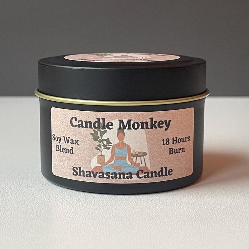 Shavasana Soy Candle – Meditation, Savasana Yoga Lover Gift, Xmas Self-Care & Calm, Free UK Post