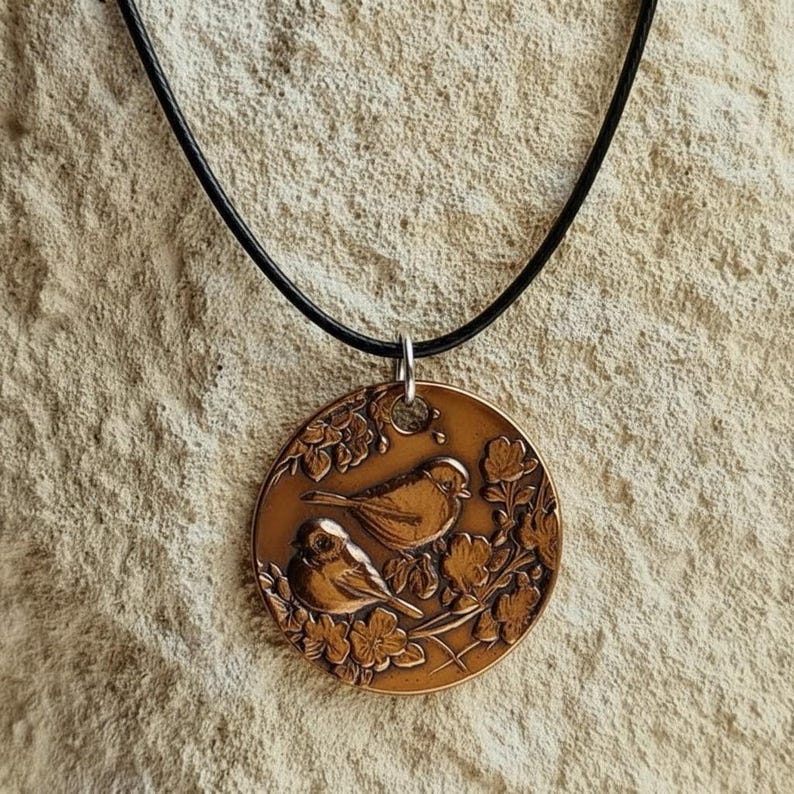Blue Tit Sterling Silver, Copper Or Bronze Pendant – Birdwatcher Necklace, Garden Bird Jewellery, Nature-Inspired, Wildlife Gift