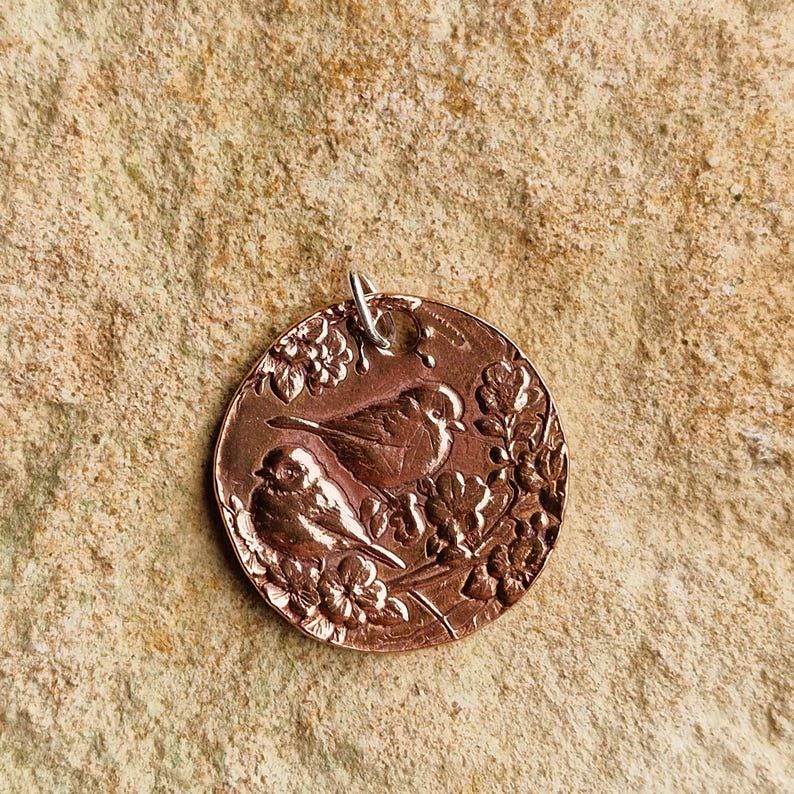 Blue Tit Sterling Silver, Copper Or Bronze Pendant – Birdwatcher Necklace, Garden Bird Jewellery, Nature-Inspired, Wildlife Gift