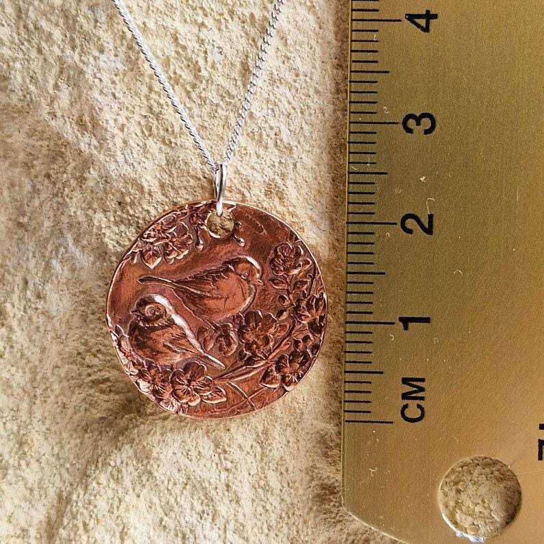 Blue Tit Sterling Silver, Copper Or Bronze Pendant – Birdwatcher Necklace, Garden Bird Jewellery, Nature-Inspired, Wildlife Gift