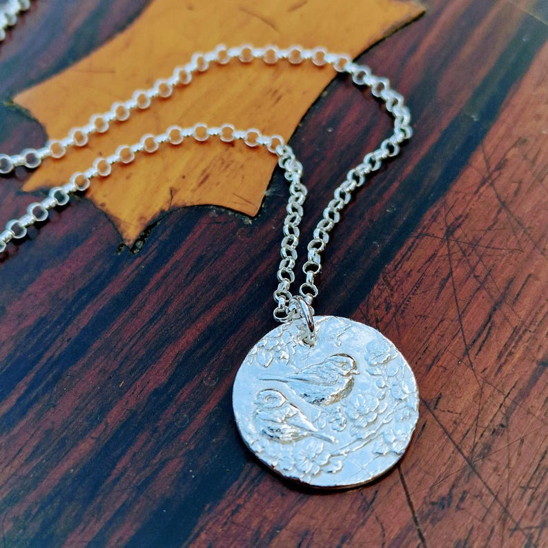 Blue Tit Sterling Silver, Copper Or Bronze Pendant – Birdwatcher Necklace, Garden Bird Jewellery, Nature-Inspired, Wildlife Gift