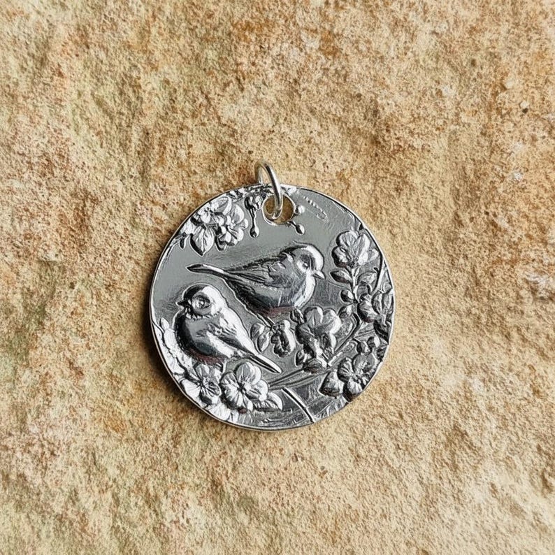 Blue Tit Sterling Silver, Copper Or Bronze Pendant – Birdwatcher Necklace, Garden Bird Jewellery, Nature-Inspired, Wildlife Gift
