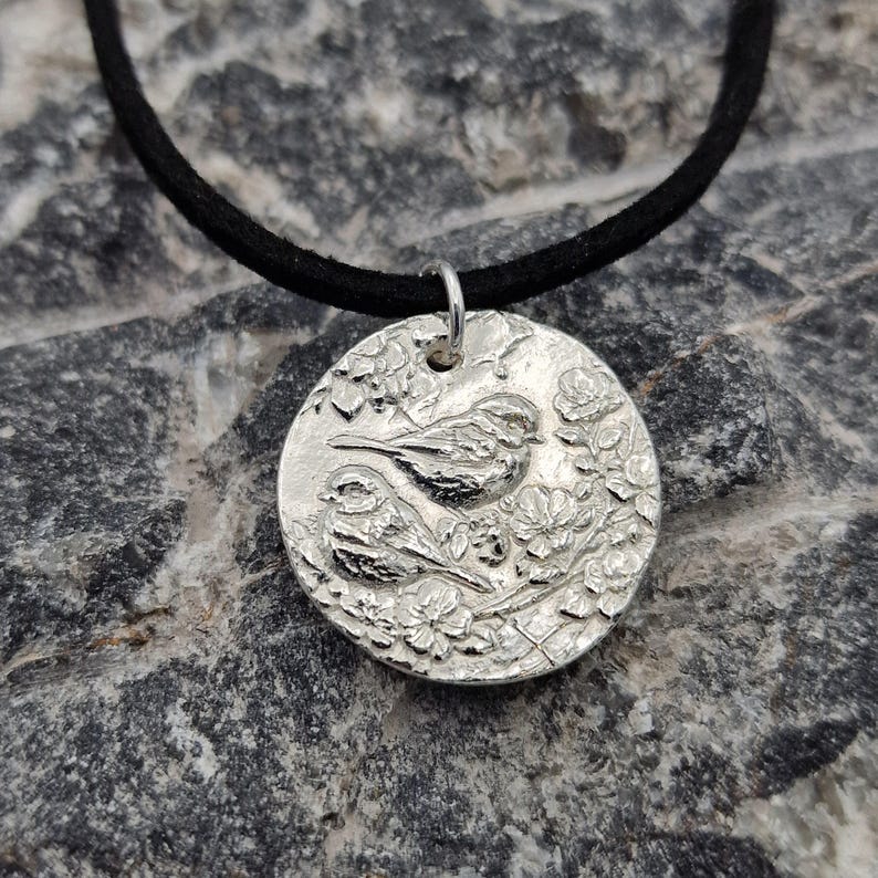 Blue Tit Sterling Silver, Copper Or Bronze Pendant – Birdwatcher Necklace, Garden Bird Jewellery, Nature-Inspired, Wildlife Gift