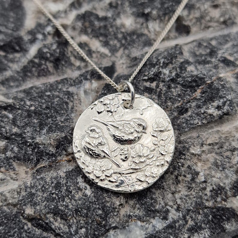 Blue Tit Sterling Silver, Copper Or Bronze Pendant – Birdwatcher Necklace, Garden Bird Jewellery, Nature-Inspired, Wildlife Gift