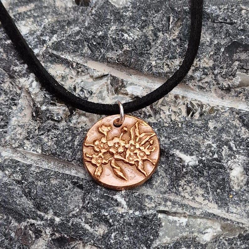 Botanical Blossom Copper, Sterling Silver Or Bronze Pendant – Handmade Botanical Flower Necklace, Nature-Inspired Jewellery Gift