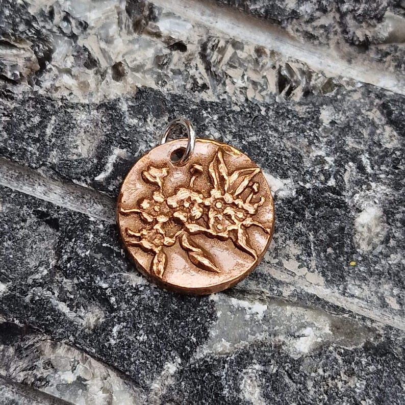 Botanical Blossom Copper, Sterling Silver Or Bronze Pendant – Handmade Botanical Flower Necklace, Nature-Inspired Jewellery Gift