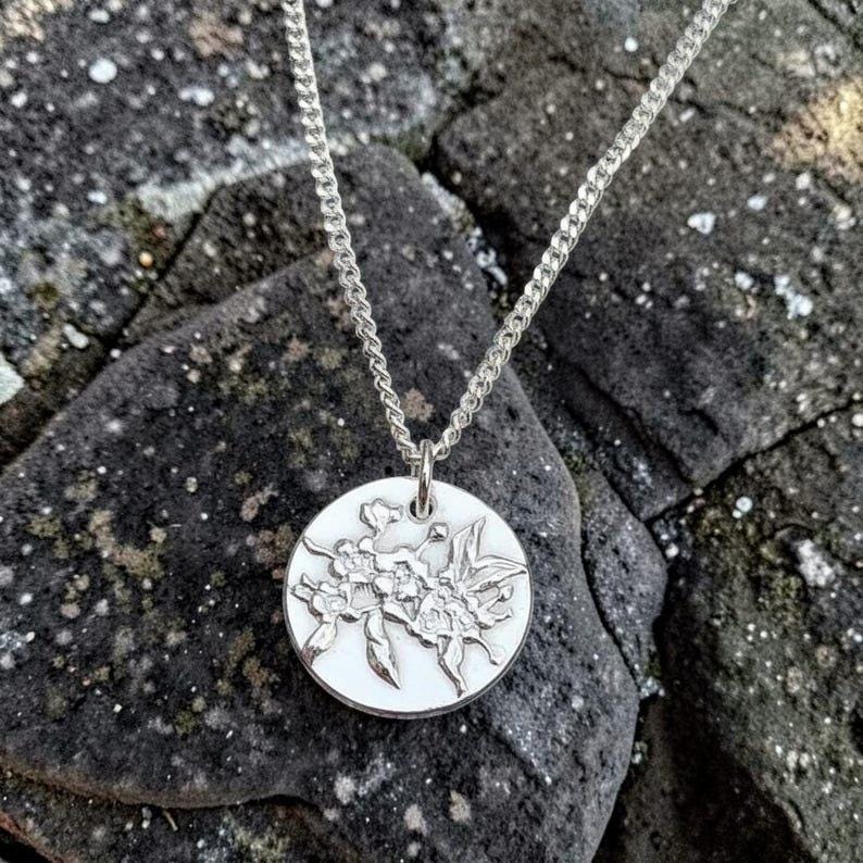 Botanical Blossom Copper, Sterling Silver Or Bronze Pendant – Handmade Botanical Flower Necklace, Nature-Inspired Jewellery Gift