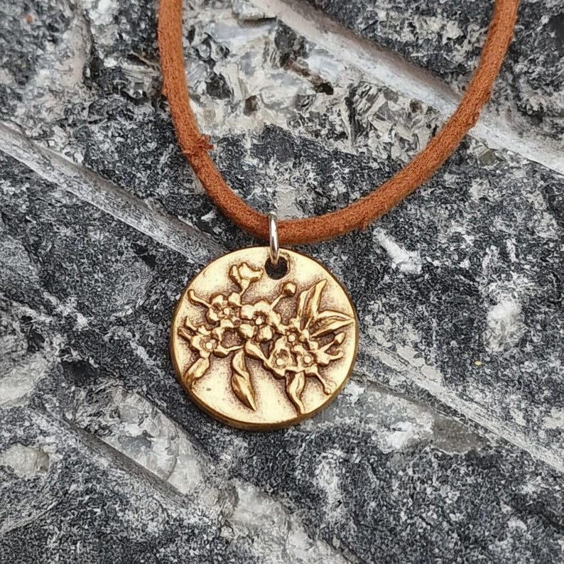 Botanical Blossom Copper, Sterling Silver Or Bronze Pendant – Handmade Botanical Flower Necklace, Nature-Inspired Jewellery Gift