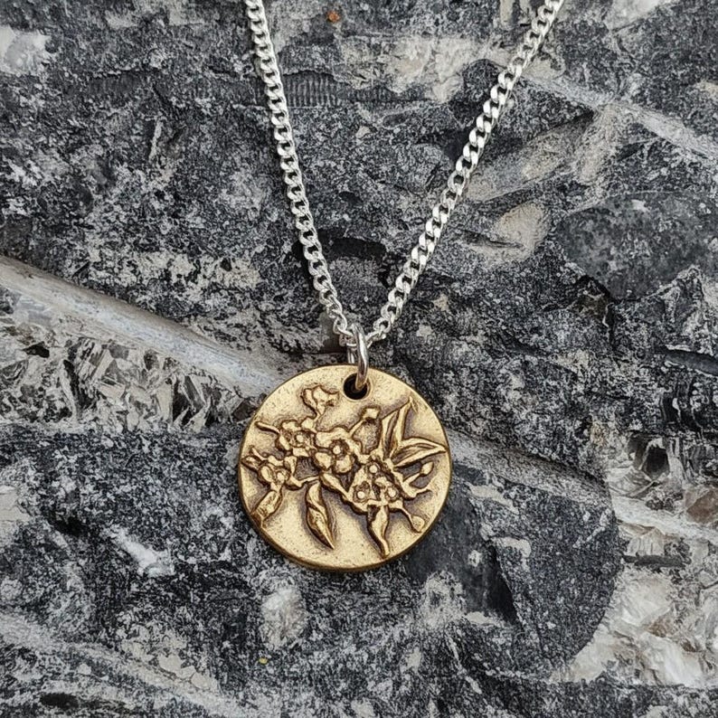 Botanical Blossom Copper, Sterling Silver Or Bronze Pendant – Handmade Botanical Flower Necklace, Nature-Inspired Jewellery Gift