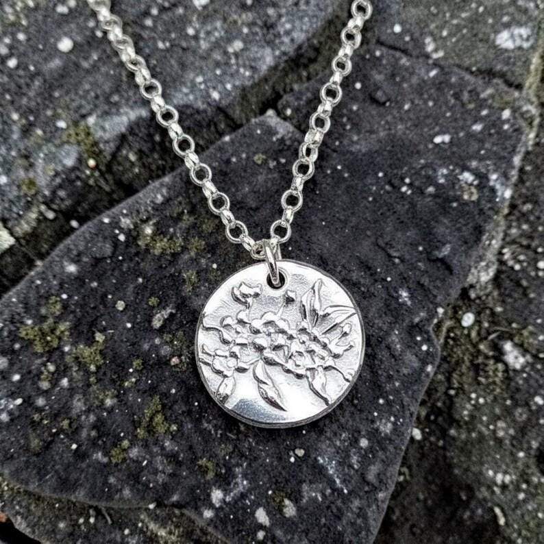 Botanical Blossom Copper, Sterling Silver Or Bronze Pendant – Handmade Botanical Flower Necklace, Nature-Inspired Jewellery Gift