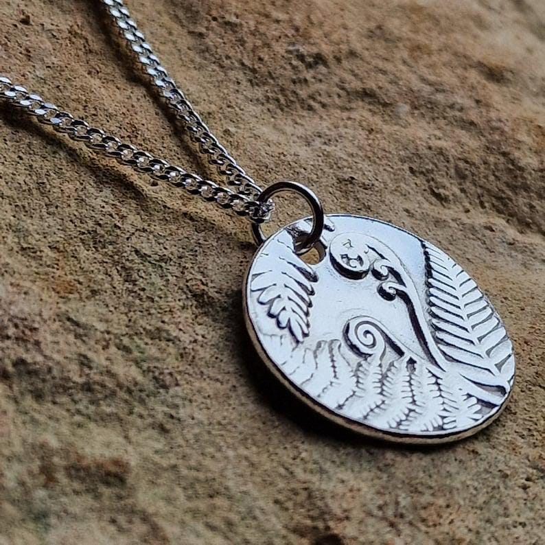 Bracken Copper, Sterling Silver Or Bronze 2.2cm Pendant – Handmade Botanical Fern Necklace, Nature-Inspired Woodland Jewellery Gift