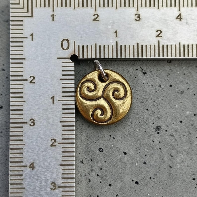 Celtic Triskele Spirals Handmade Copper, Bronze Or Sterling Silver Pagan Pendant Necklace