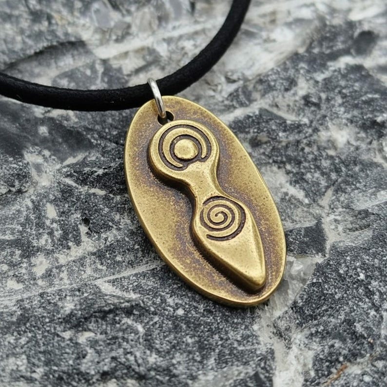 Fertility Goddess Pendant – Handmade Sacred Feminine Necklace In Sterling Silver, Copper Or Bronze Spiritual Jewellery Gift