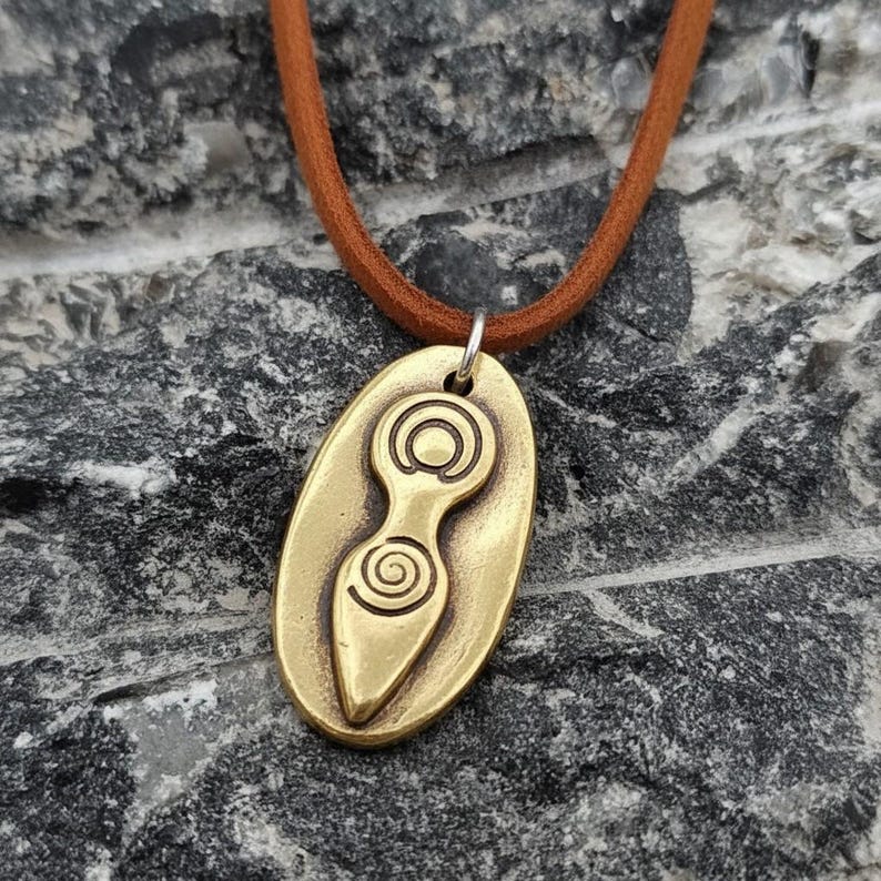 Fertility Goddess Pendant – Handmade Sacred Feminine Necklace In Sterling Silver, Copper Or Bronze Spiritual Jewellery Gift