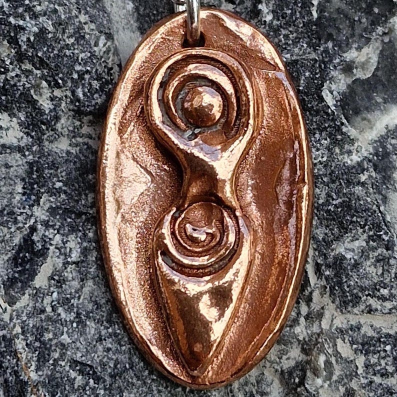 Fertility Goddess Pendant – Handmade Sacred Feminine Necklace In Sterling Silver, Copper Or Bronze Spiritual Jewellery Gift