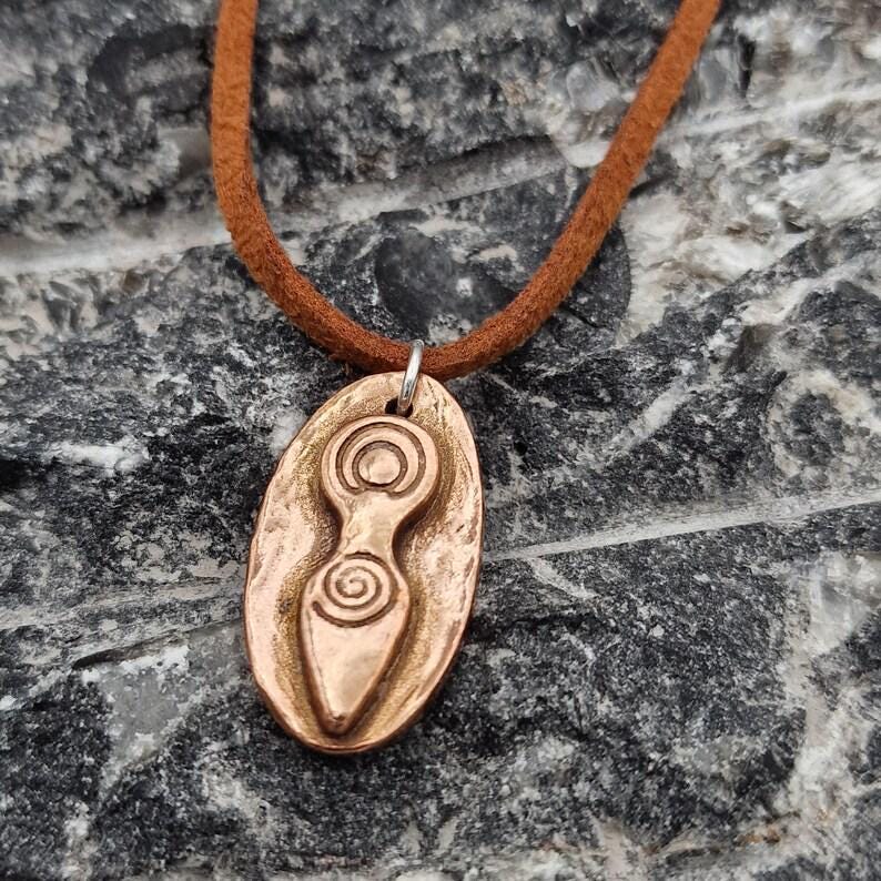 Fertility Goddess Pendant – Handmade Sacred Feminine Necklace In Sterling Silver, Copper Or Bronze Spiritual Jewellery Gift