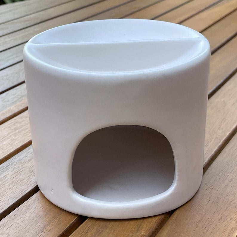 White Ceramic Dual Fragrance Wax Melt Burner – Double Dish Wax Warmer – Mix & Match Scents – Free UK Post