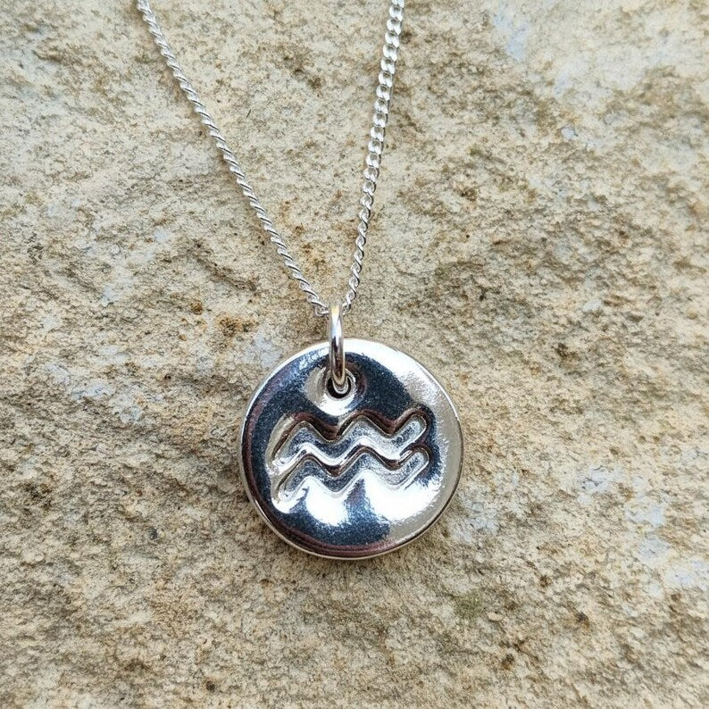 Handmade 925 Sterling Silver Zodiac Pendant Libra / Scorpio September October Birthday Necklace | Astrology Star Sign