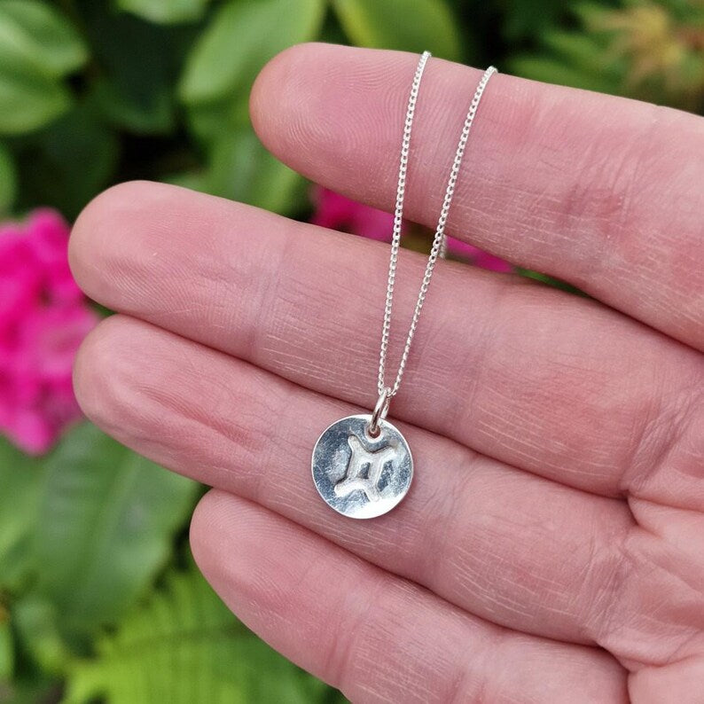 Handmade 925 Sterling Silver Zodiac Pendant Libra / Scorpio September October Birthday Necklace | Astrology Star Sign