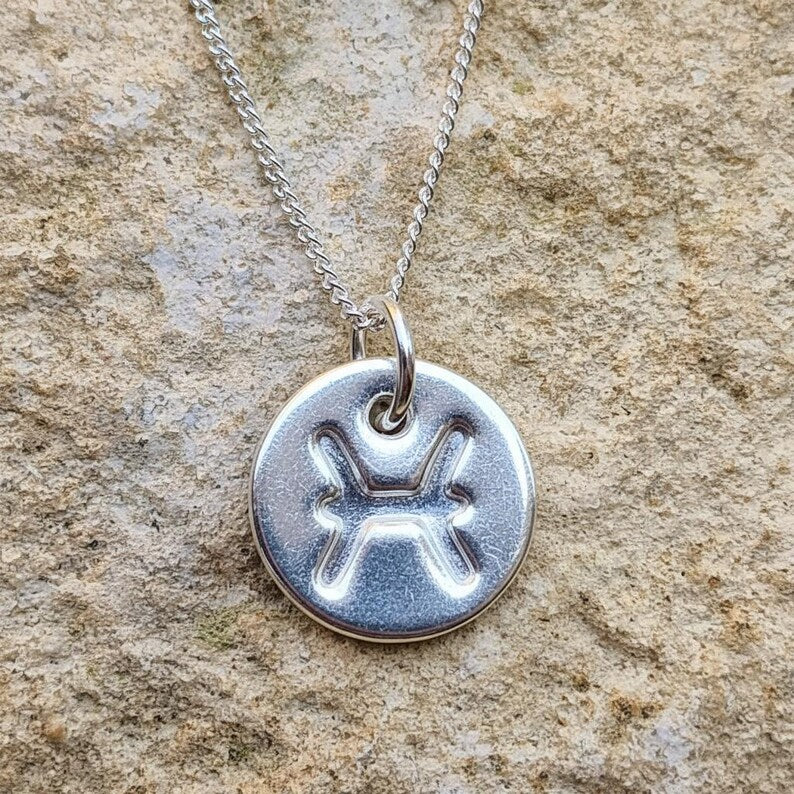 Handmade 925 Sterling Silver Zodiac Pendant Libra / Scorpio September October Birthday Necklace | Astrology Star Sign