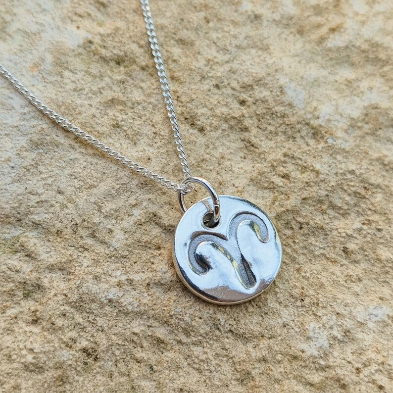 Handmade 925 Sterling Silver Zodiac Pendant Libra / Scorpio September October Birthday Necklace | Astrology Star Sign