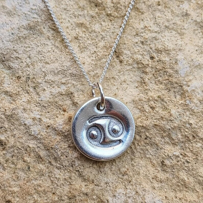 Handmade 925 Sterling Silver Zodiac Pendant Libra / Scorpio September October Birthday Necklace | Astrology Star Sign