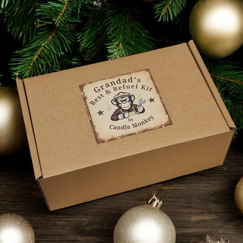 Grandad’s Rest And Refuel Kit – Winter Warmers, Snacks & Cosy Activities Christmas Hamper Gift Free UK Post