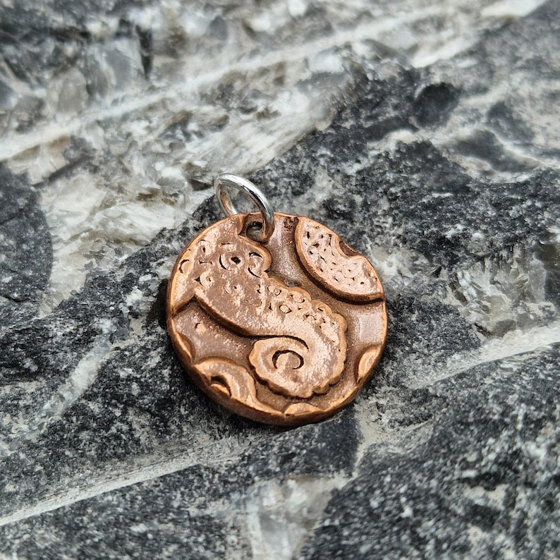 Handmade Kraken Tentacle Pendant – Solid Copper, Bronze Or Sterling Silver Octopus Deep Sea & Ocean Necklace