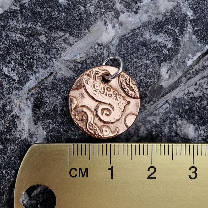 Handmade Kraken Tentacle Pendant – Solid Copper, Bronze Or Sterling Silver Octopus Deep Sea & Ocean Necklace